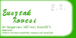 eusztak kovesi business card